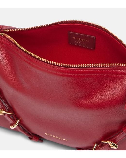 Givenchy Red Voyou Mini Leather Shoulder Bag