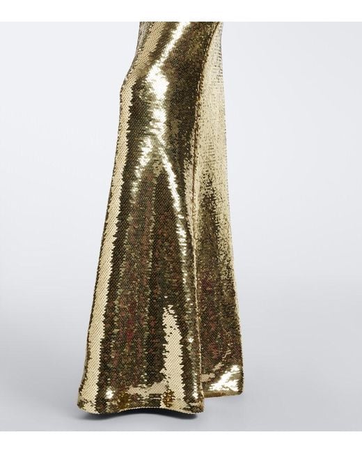 David Koma Metallic Sequined Gown