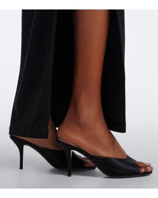 Magda Butrym Black Satin Mules