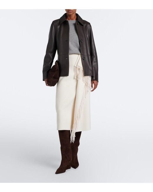 Jimmy Choo Brown Blake Suede Wedge Knee-High Boots