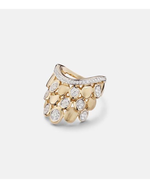 Rainbow K White Pinky Ring Blossom Aus 14Kt Gelbgold (585/1000) Mit Diamanten