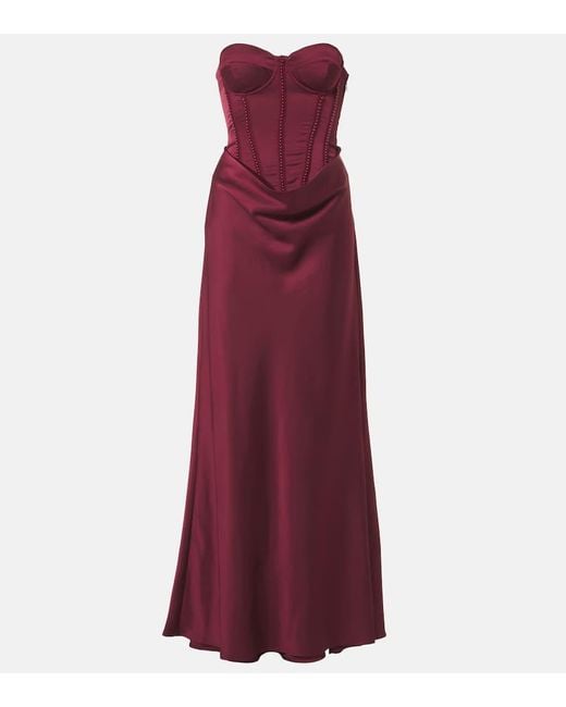 Abito Lungo A Corsetto di ROTATE BIRGER CHRISTENSEN in Purple