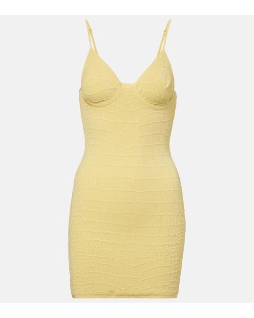 Jacquemus Yellow The Scala Mini Dress