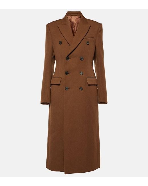 Cappotto in lana vergine di Wardrobe NYC in Brown