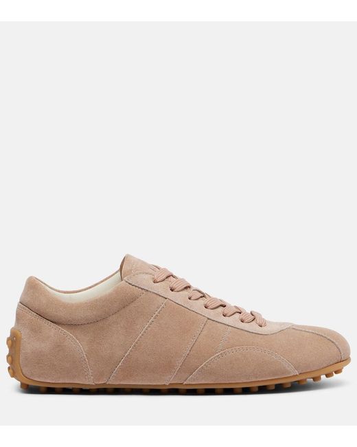 Tod's Pink Suede Sneakers