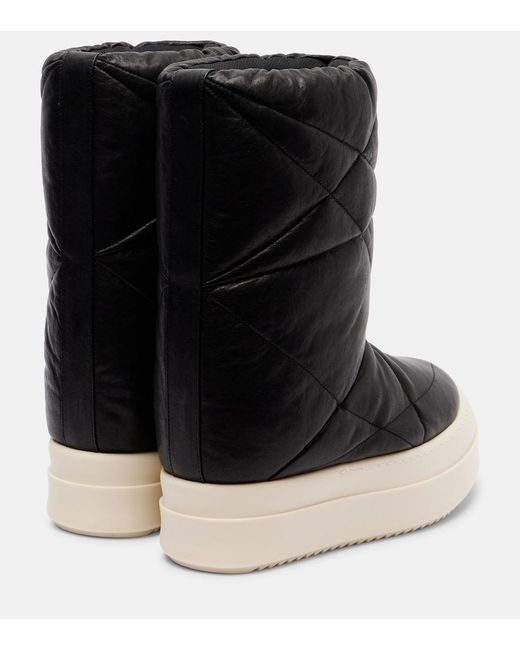Rick Owens Black Mega Bumper Lunar Leather Boots