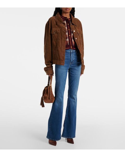FRAME Blue Le High Flare High-Rise Flared Jeans