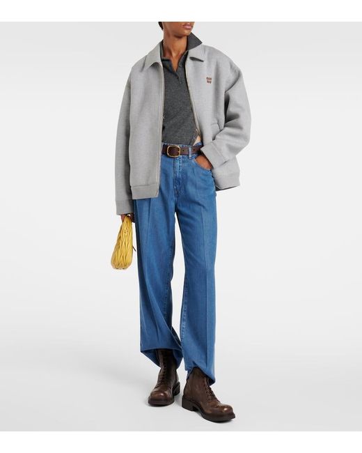 Miu Miu Brown Leather Lace-Up Boots