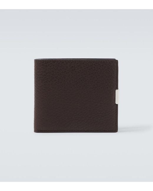 Lemaire Black Soft Tab Leather Bifold Wallet for men