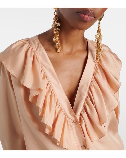 Chloé Natural Bluse Aus Seide