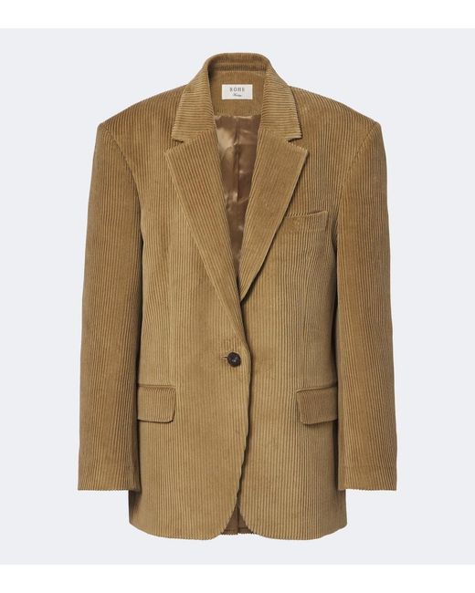 Rohe Green Oversized Cotton Corduroy Jacket