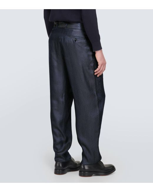 Pantalon slim imprime Giorgio Armani pour homme en coloris Blue