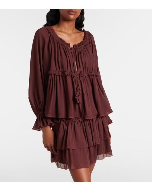 Poupette Purple Moon Ruffled Blouse