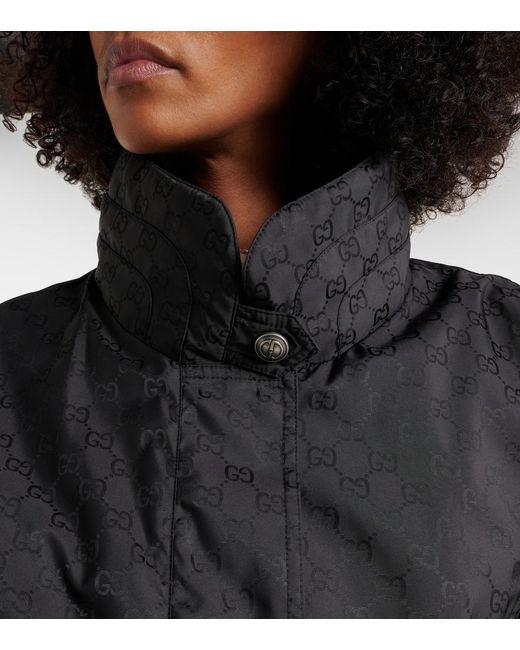 Gucci Black Gg Cotton-Trimmed Jacket