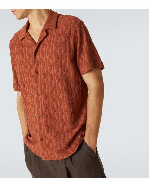 Camicia Bowling Roberto di Frescobol Carioca in Orange da Uomo