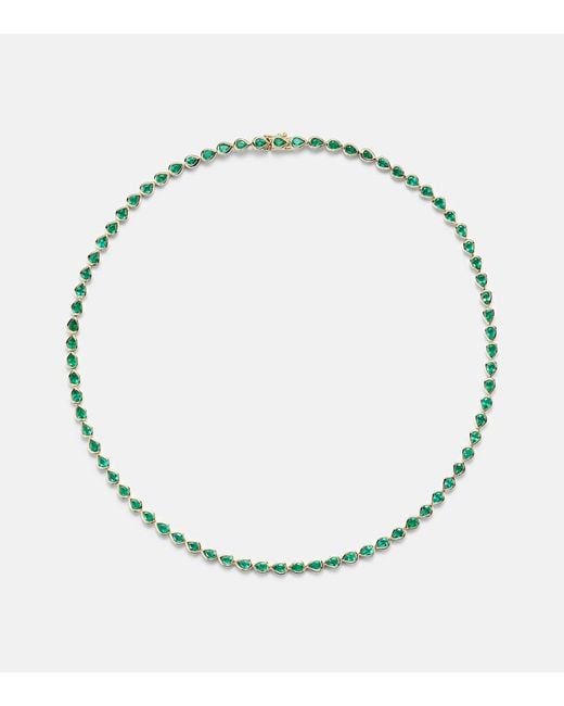 Anita Ko Metallic 18Kt Choker With Emeralds