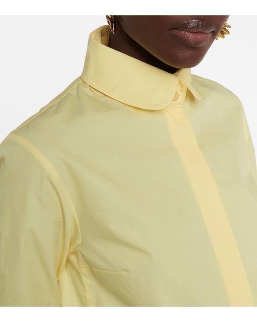 Patou Yellow Oversized Cotton Poplin Shirt