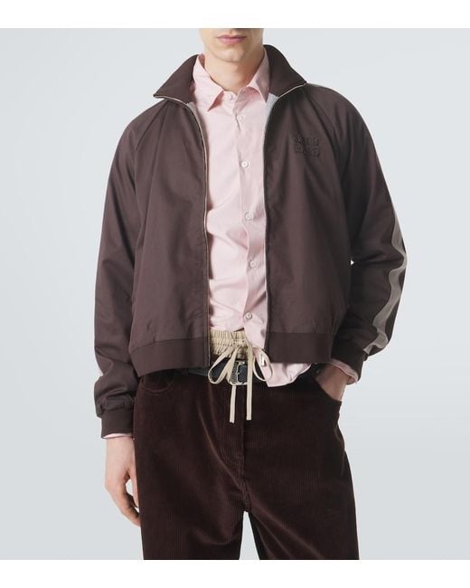 Miu Miu Purple Cotton Twill Jacket for men