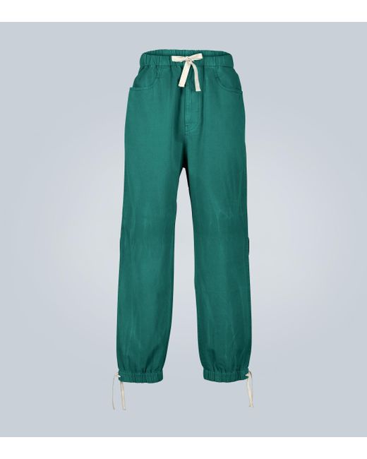 green and red track pants