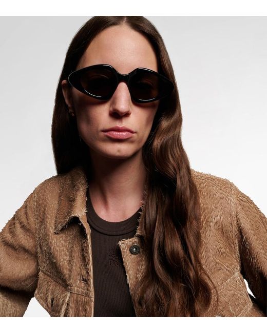 Loewe Brown Slim Oval Sunglasses