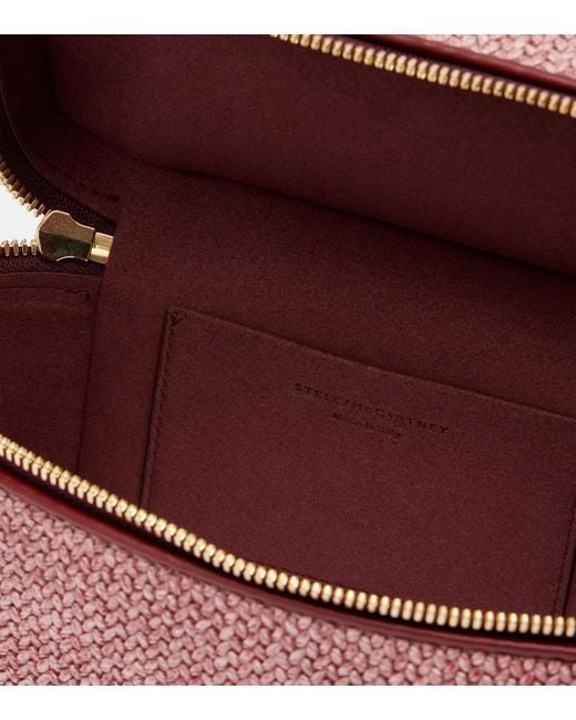 Stella McCartney Purple Falabella Raffia-Effect Vanity Bag