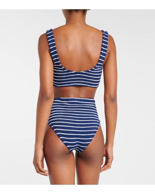 Hunza G Blue Nadine Striped Bikini