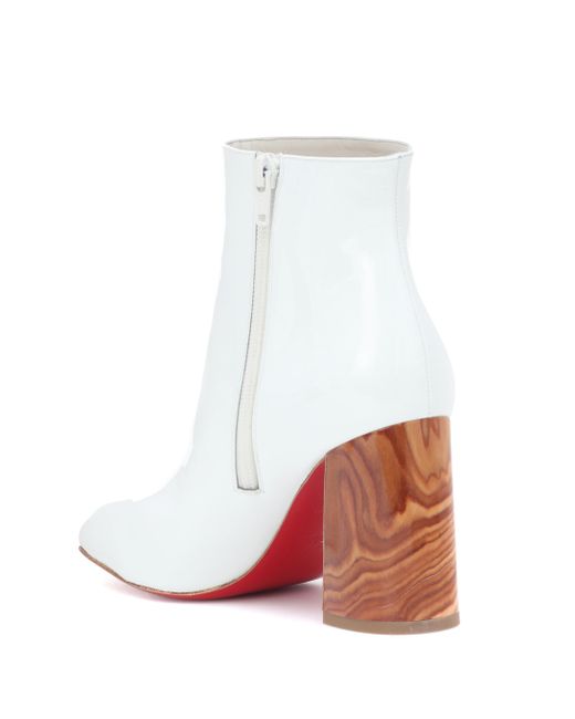 christian louboutin white ankle boots