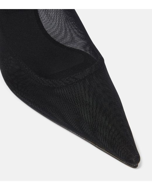 Stivali cuissardes in tulle di Dolce & Gabbana in Black