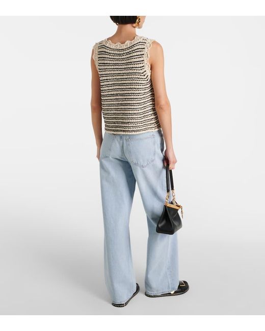 Velvet Multicolor Top Sophie Aus Einem Baumwollgemisch