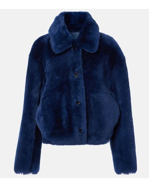 Joseph Blue Wendbare Jacke Alloway Aus Shearling Und Leder