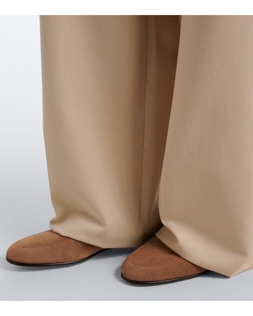 Tod's Brown Suede Loafers