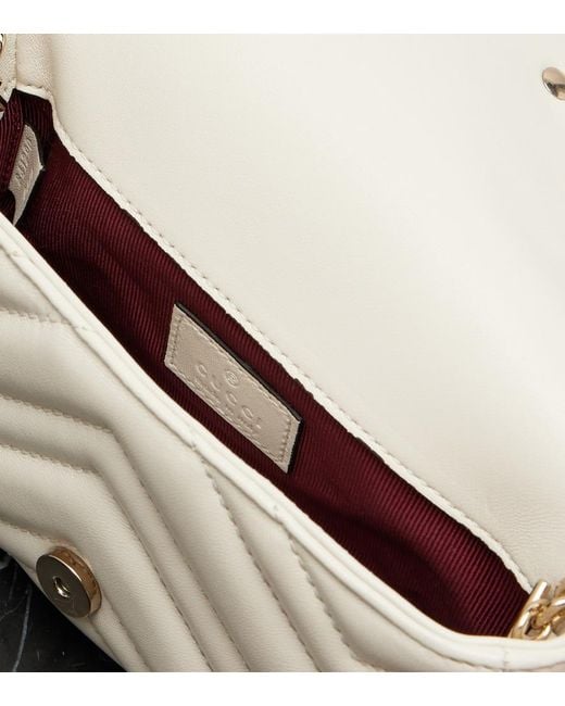 Gucci Natural Gg Marmont Mini Matelassé Leather Shoulder Bag