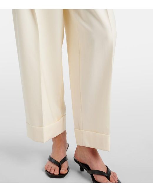 Rohe White Virgin Wool Straight Pants