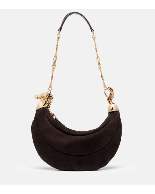 Borsa A Spalla Chain Horse Small di Chloé in Black
