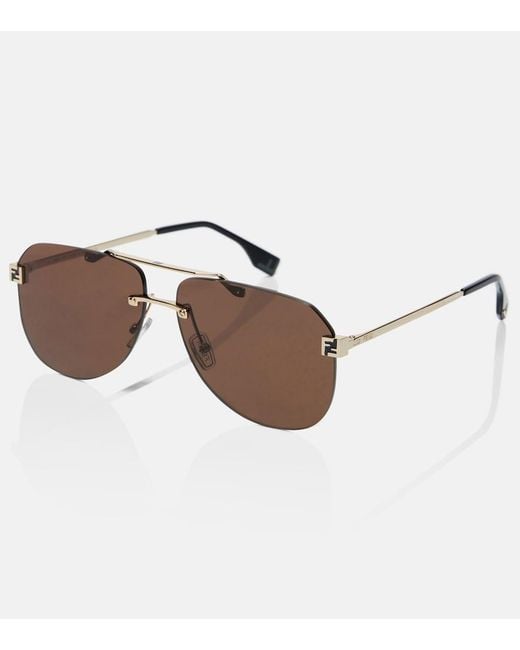 Fendi Brown Sky Aviator Sunglasses