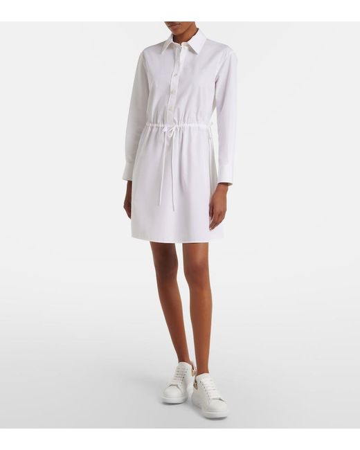 McQueen White Oversized Leather Sneakers
