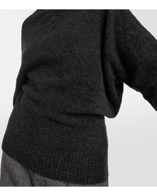 Proenza Schouler Black Slouchy Wool-Blend Sweater