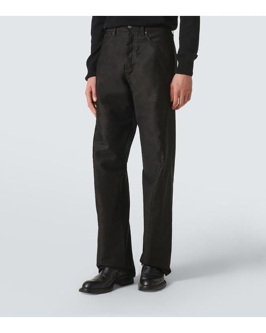 Maison Margiela Black Cotton Straight Pants for men