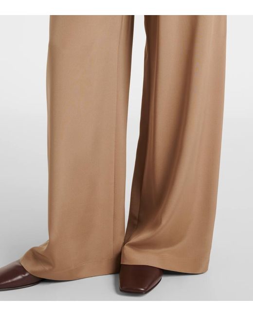 Max Mara Brown Weite Hose Bonn Aus Einem Seidengemisch