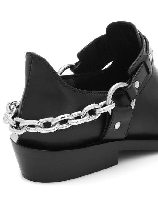 Rabanne Black Moto Leather Ankle Boots