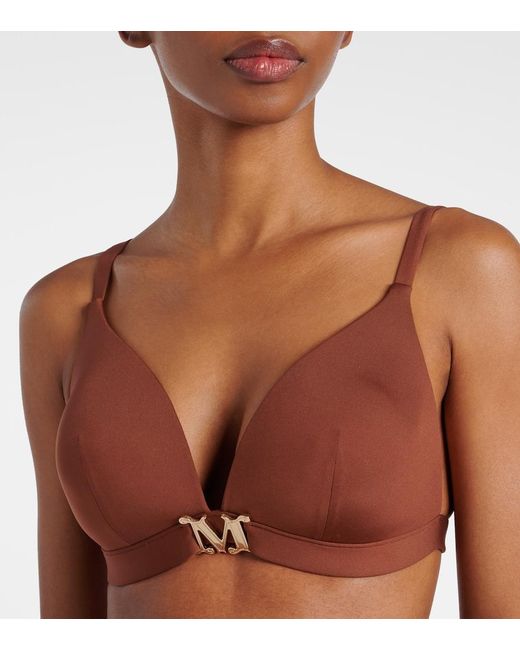 Max Mara Brown Abelia Bikini Top