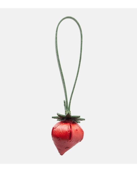 Jacquemus Red La Fraise Small Embossed Leather Bag Charm