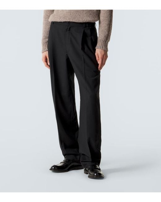Brioni Blue Bellagio Wool And Cashmere Pants for men