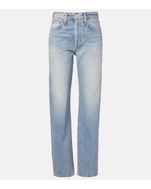 Agolde Blue Kelly Straight Jeans
