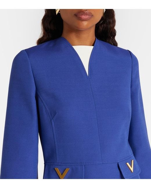 Valentino Blue Crepe Couture Minidress