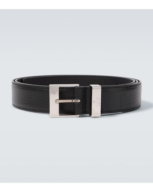 Gucci Black Leather Belt for men
