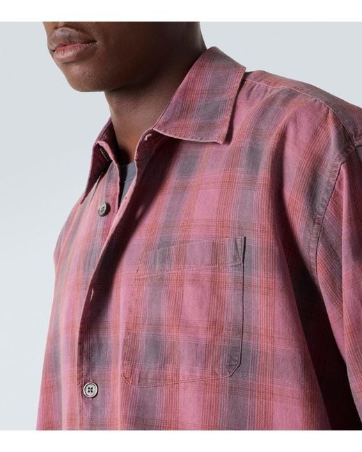 Camicia Borrowed di Our Legacy in Purple da Uomo