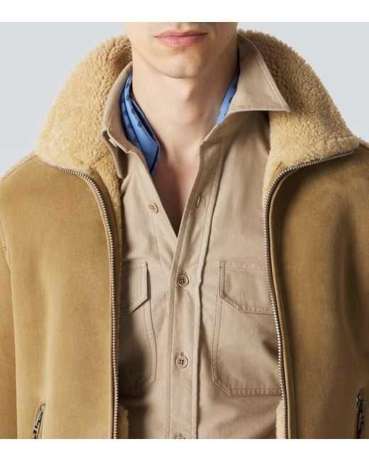 Tom Ford Natural Cotton Moleskin Shirt for men