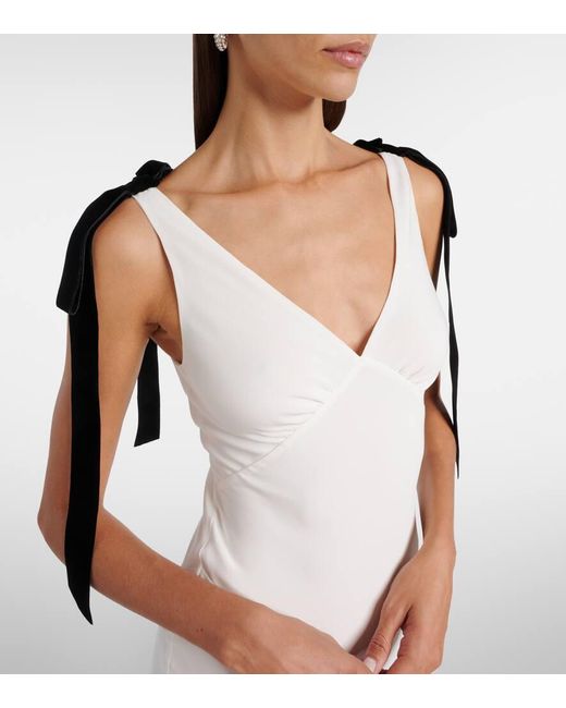 Rodarte White Maxikleid Aus Seiden-Crepe
