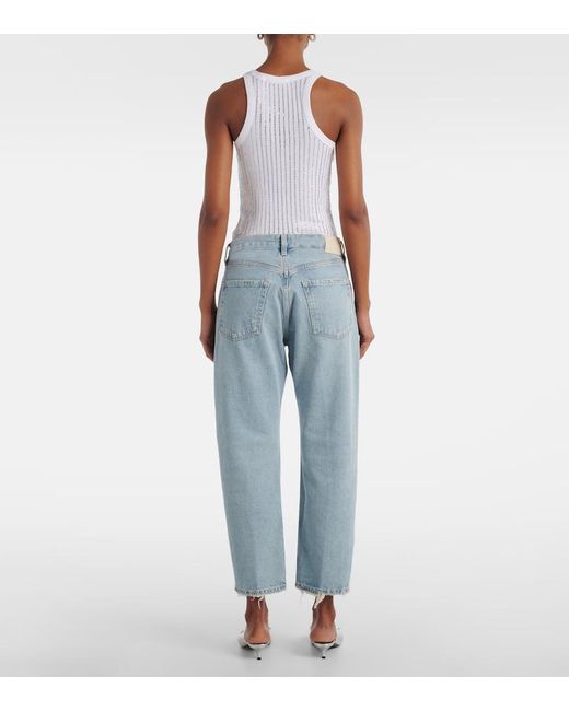 Citizens of Humanity Blue Winslow Cropped Straight Jeans